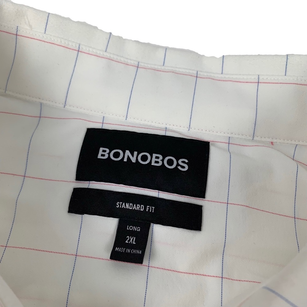 Bonobos Blue And Red Windowpane Tech Button Down … - image 3